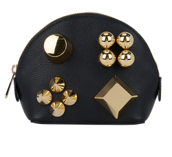 Christian Louboutin Carasky Cosmetic Pouch, Leather, Black, MII, DB/B, 3*